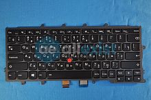 Клавиатура для ноутбука Lenovo X240 X240s X240i X250 X260 черная с подсветкой 01AV563