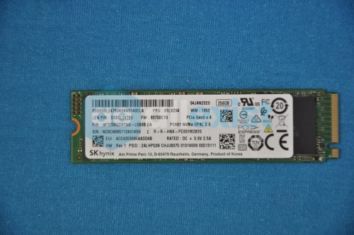 SSD  256G SK hynix m.2 2280 pcie3x4 01LX204  2
