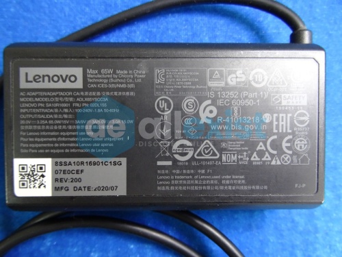 Блок питания ADLX65YSСC3A 65W для ноутбука Lenovo ThinkPad X1 Carbon 02DL151 фото 3